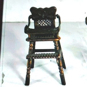 Miniature Metal Dollhouse Highchair